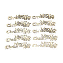 Poppy Crafts Wooden Ornaments Set - Christmas Collection - Merry Christmas