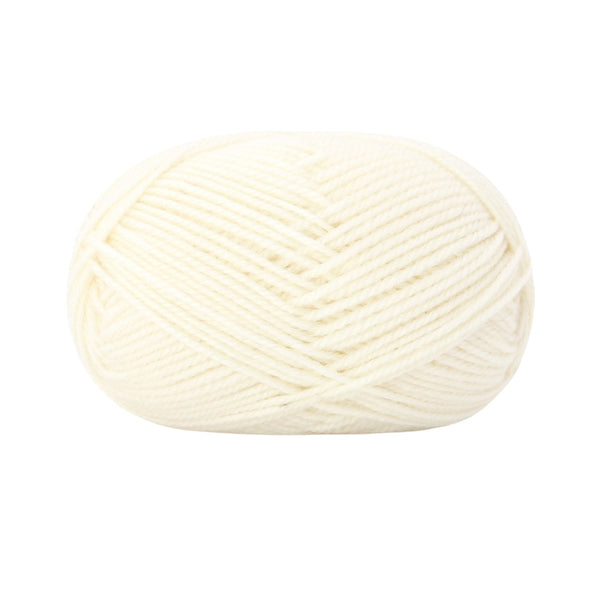 Poppy Crafts Wool Thread Mercerised Yarn 50g - Pearl White