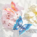 Poppy Glowing Butterfly PET Stickers - Fluffy Powder Dance Gracefully