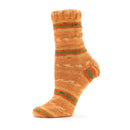 Orange striped sock on a white background