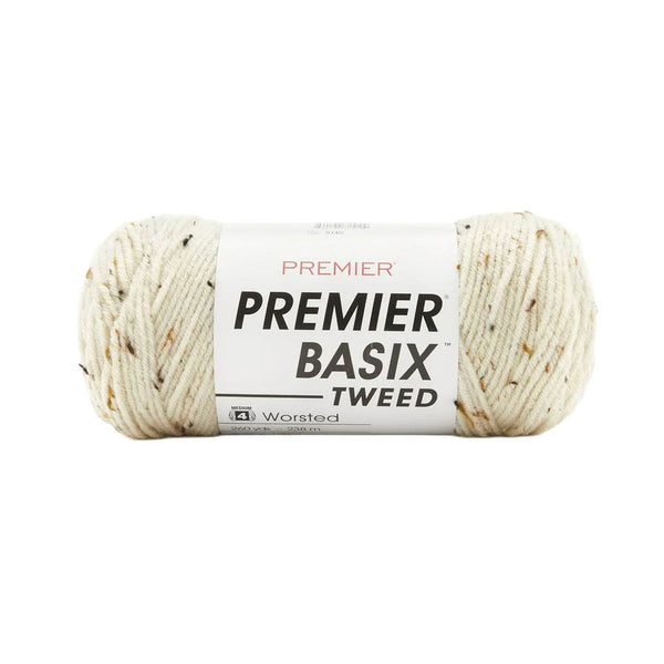 Premier Basix Worsted Marl Yarn 140g - Cream Tweed