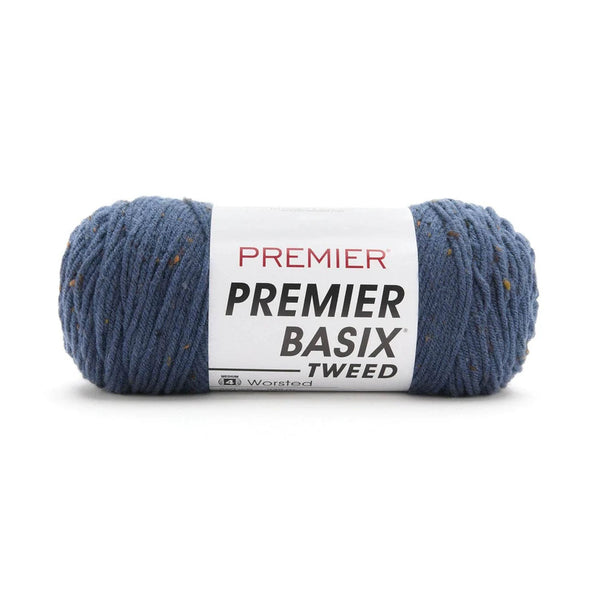 Premier Basix Worsted Marl Yarn 140g - Denim Tweed