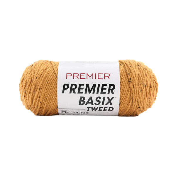 Premier Basix Worsted Marl Yarn 140g - Goldenrod Tweed