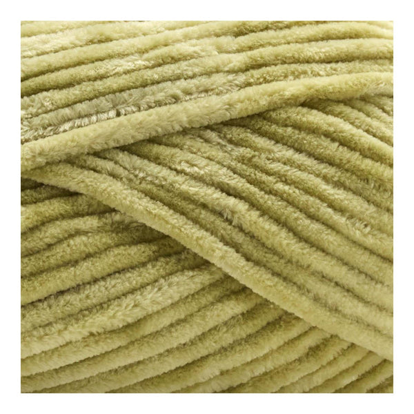 Close-up of a ball of green yarn