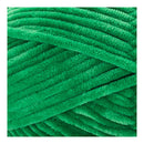 Close-up of green textured yarn on a white background