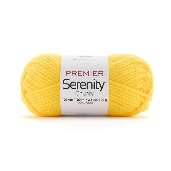 Premier Serenity Chunky Solids Yarn 100g - Yellow