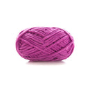 Purple ball of yarn on a white background
