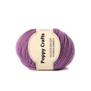 Poppy Crafts Wool Thread Anti-Pilling Yarn 50g - Purple