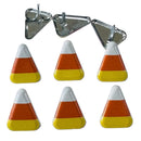 Eyelet Outlet Shape Brads 12/PkgEyelet Outlet Shape Brads 12/Pkg - Candy Corn*
