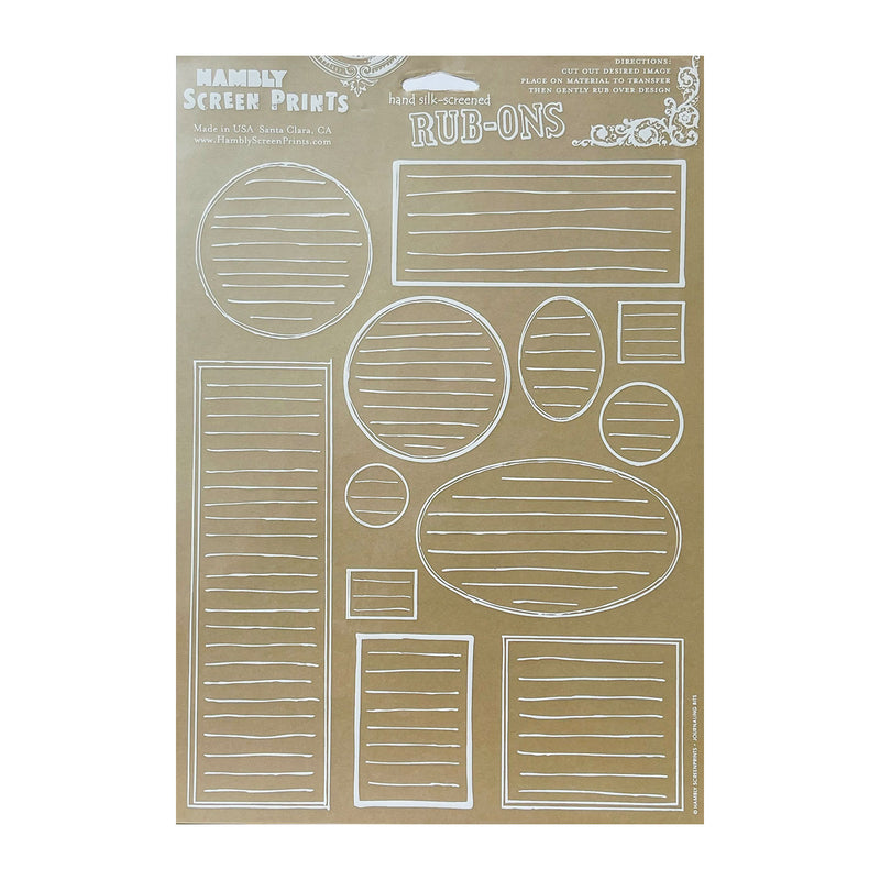 Hambly Screen Prints - Rub-Ons - Journaling Bits - White*