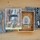 Simon Hurley create. Cling Mount Stamp 6"X6" Whimsical Woods*^