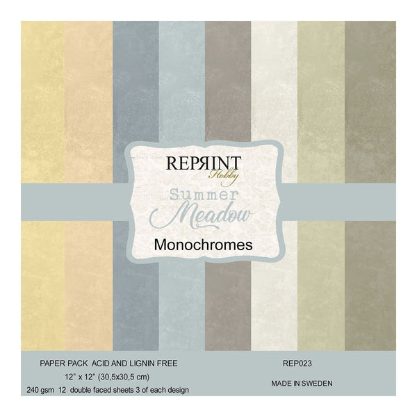 Pack of paper with striped design and 'Reprint' branding
