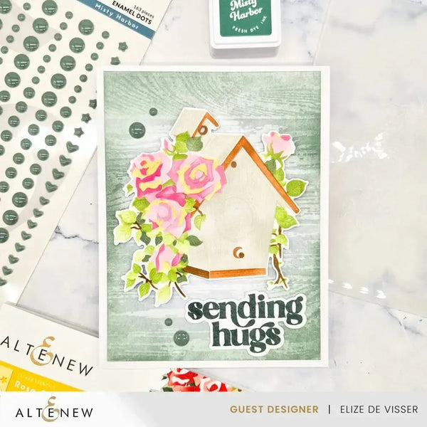 Altenew Rose Garden Birdhouse Botanical 3D Embossing Folder*