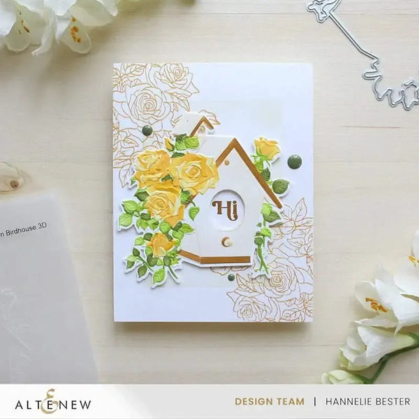 Altenew Rose Garden Birdhouse Botanical 3D Embossing Folder*