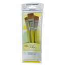 Royal & Langnickel RSET-9545 Brown Taklon Paint Brush Value Pack 3pc paint brush set by Royal & Langnickel