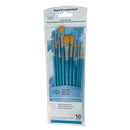 Royal & Langnickel RSET-9537 Gold Taklon Paint Brush Value Pack 10pc paint brush set by Royal & Langnickel