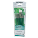 Royal & Langnickel RSET-9540 White Taklon Paint Brush Value Pack 10pc paint brush set by Royal & Langnickel