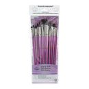 Royal & Langnickel Burgundy Taklon Long Handle Paint Brush Value Pack 12pc paint brush set by Royal & Langnickel