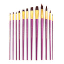 Royal & Langnickel Burgundy Taklon Long Handle Paint Brush Value Pack 12pc paint brush set by Royal & Langnickel