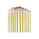 Royal & Langnickel RSET-9503 Brown Taklon Paint Brush Value Pack 12pc paint brush set by Royal & Langnickel