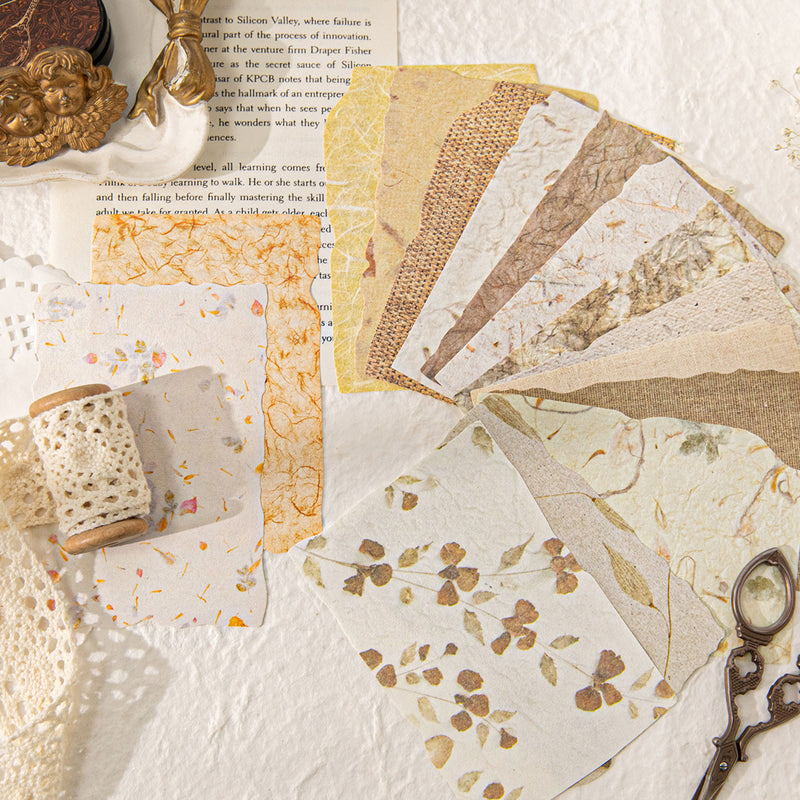 Poppy Crafts Vintage Scrap Paper Pack - Coffee