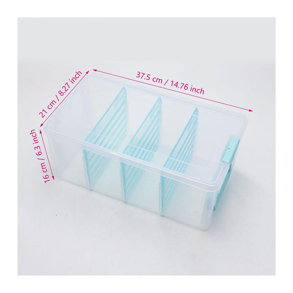 Universal Crafts 3 Tier Divided Organiser - Aqua