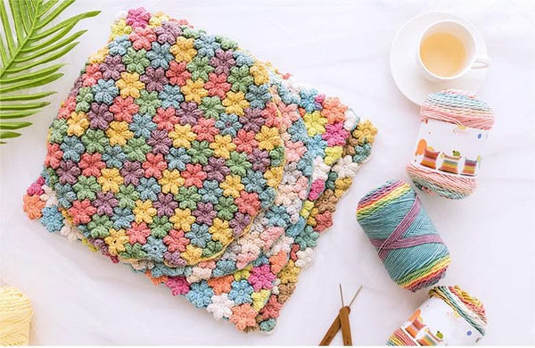 Poppy Crafts Rainbow Cotton Yarn 100g - Mix 21