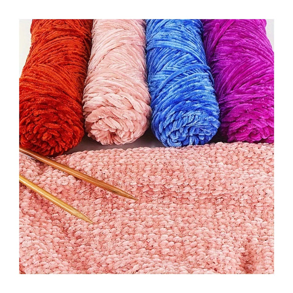 Poppy Crafts Velour Yarn 100g 3 Pack - Navy*