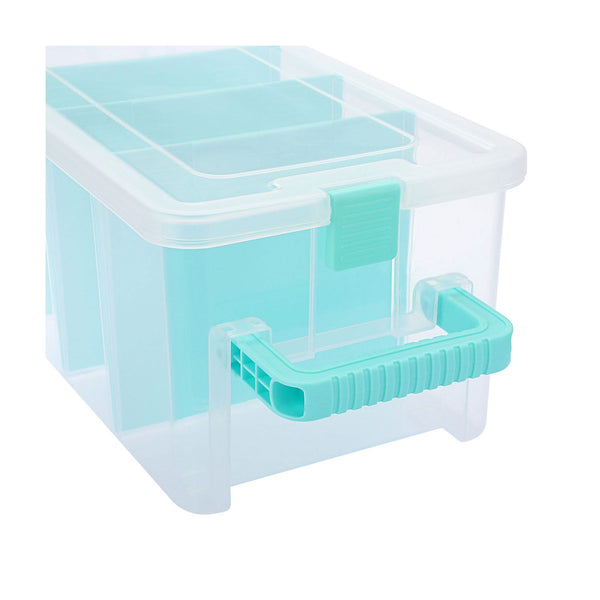 Universal Crafts 3 Tier Divided Organiser - Aqua