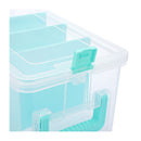 Universal Crafts 3 Tier Divided Organiser - Aqua