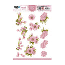 Find It Trading Precious Marieke Punchout Sheet Bright Pink, Blossom Blush