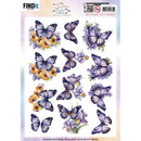 Find It Trading Berries Beauties 3D Punchout Sheet Purple Flutters