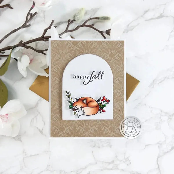 Hero Arts Clear Stamp & Die Combo Fall Fox*