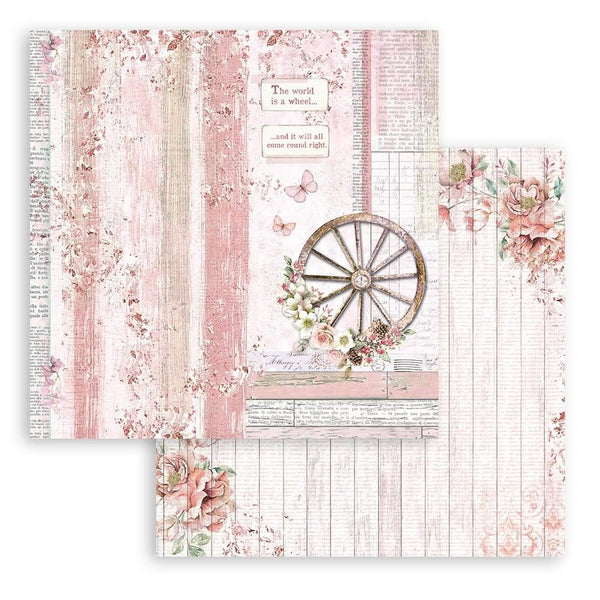Stamperia Double-Sided Paper Pad 12"x 12" 10/Pkg - Roseland