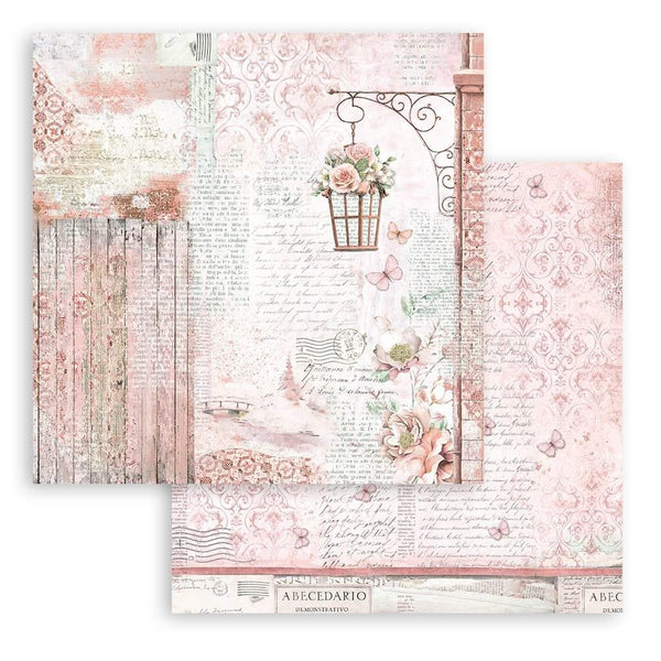 Stamperia Double-Sided Paper Pad 12"x 12" 10/Pkg - Roseland