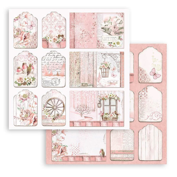 Stamperia Double-Sided Paper Pad 12"x 12" 10/Pkg - Roseland