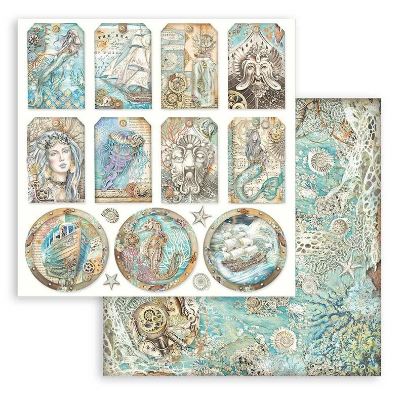 Stamperia Double-Sided Paper Pad 12"x 12" 10/Pkg - Songs of the Sea