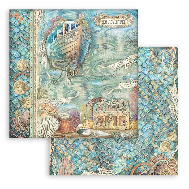 Stamperia Double-Sided Paper Pad 12"x 12" 10/Pkg - Songs of the Sea