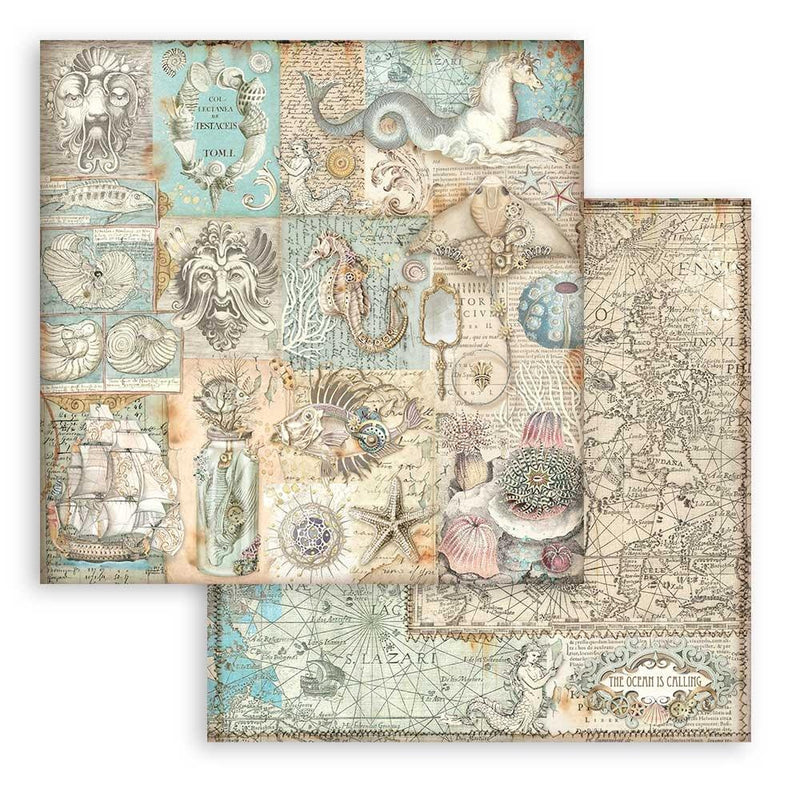 Stamperia Double-Sided Paper Pad 12"x 12" 10/Pkg - Songs of the Sea