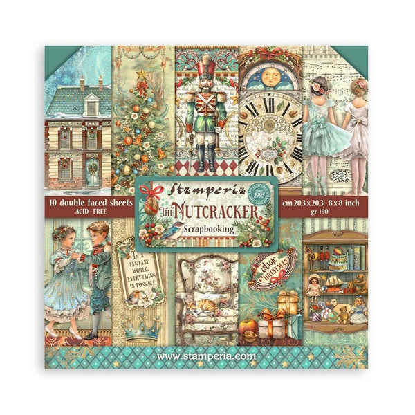 Stamperia Double-Sided paper Pad 8"x 8" 10/Pkg - The Nutcracker