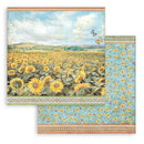 Stamperia Double-Sided Paper Pad 8"x 8" 10/Pkg - Sunflower Art