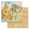 Stamperia Double-Sided Paper Pad 8"x 8" 10/Pkg - Sunflower Art