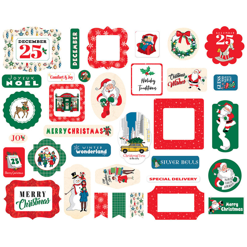 Carta Bella Cardstock Ephemera Icons, Season's Greetings*