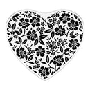 Crafter's Companion Sara Signature Floral Elegance Clear Acrylic Stamp Elegant Floral Heart