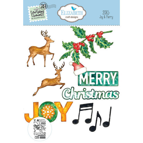 Elizabeth Craft Metal Die Joy & Merry*