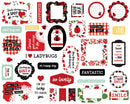 Echo Park Cardstock Ephemera 34/Pkg Icons, Little Ladybug