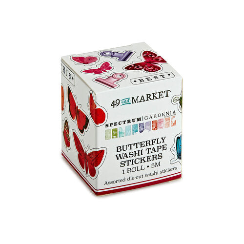 49 And Market Washi Sticker Roll Spectrum Gardenia Butterfly