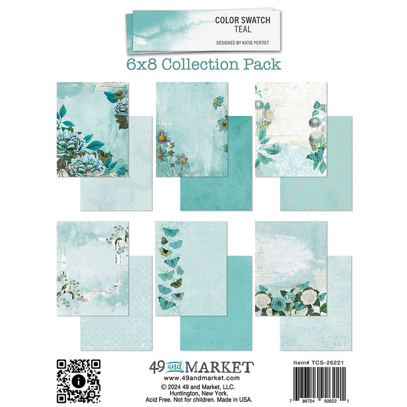 49 And Market Collection Pack 6"X8" Colour Swatch: Teal