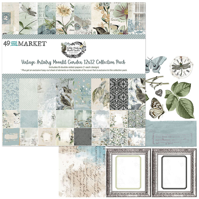 49 And Market Collection Pack 12"X12" Vintage Artistry Moonlit Garden