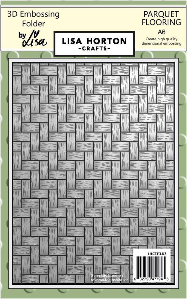 Lisa Horton Crafts A6 Embossing Folder Parquet Flooring